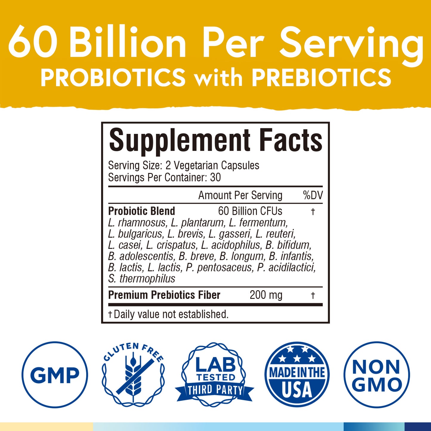 Probiotic 60 Billion CFUs