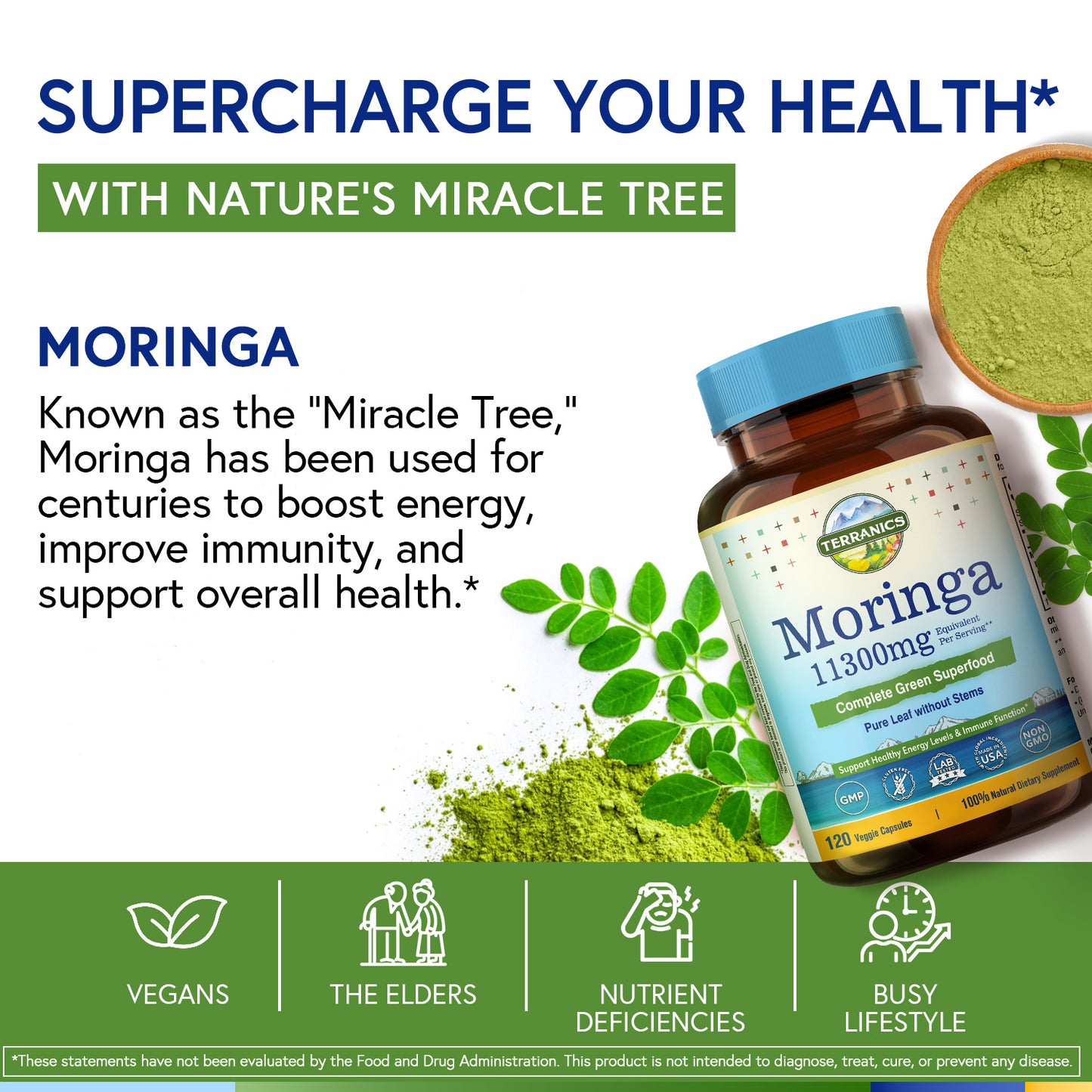 Moringa 11000mg 120 Capsules