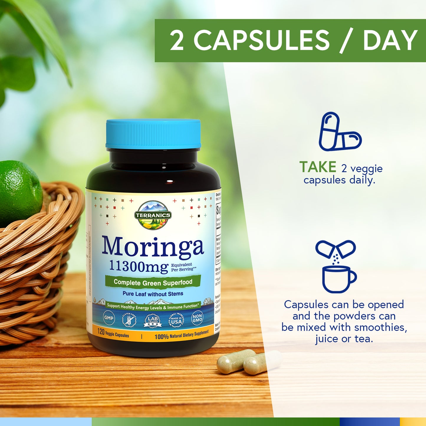 Moringa 11000mg 120 Capsules